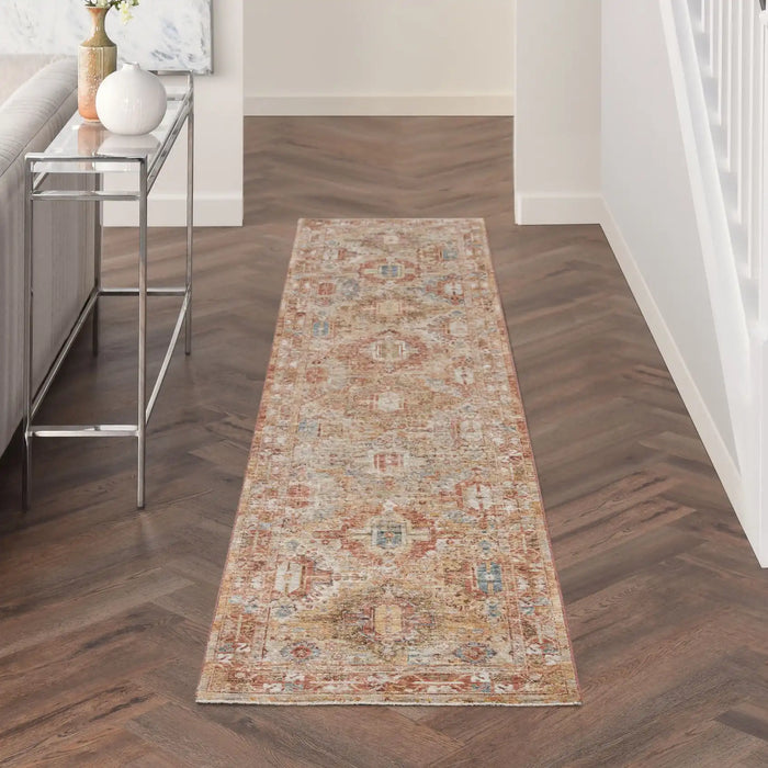 Nourison sahar shr02 rust Orange, Red Living Room Moroccan Rug.