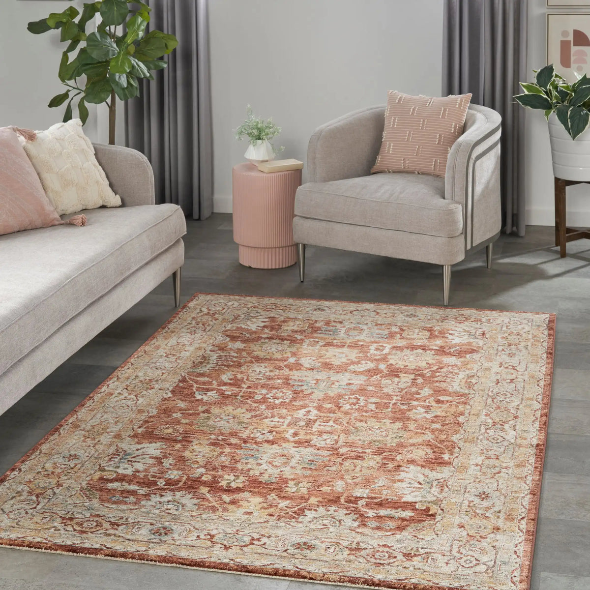 Sahar SHR02 Rust Rugs - Buy SHR02 Rust Rugs Online from Rugs Direct ...