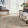 Nourison sahar shr03 blue Blue, Multicoloured Living Room Moroccan Rug.