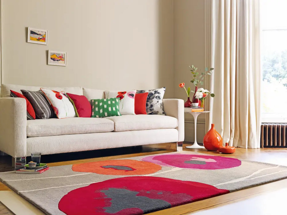 Sanderson Poppies - Red Orange 45700 Rug