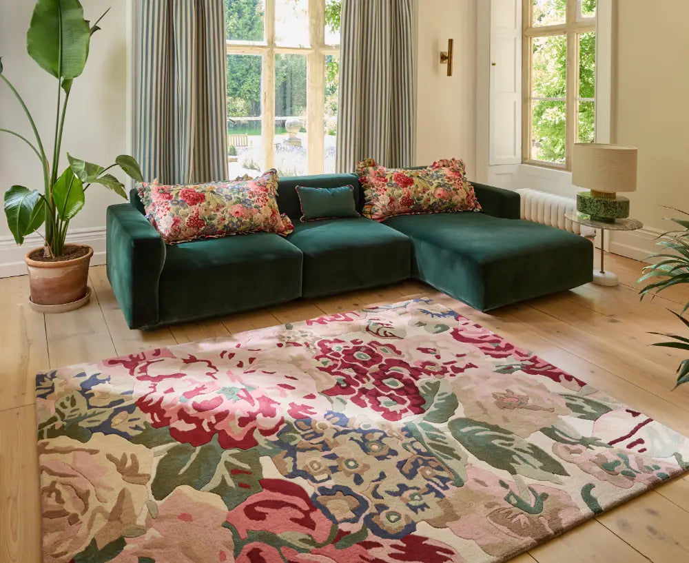 Rose & Peony SAN Rose&Peony Red Multicoloured Rug — RugsDirect Online