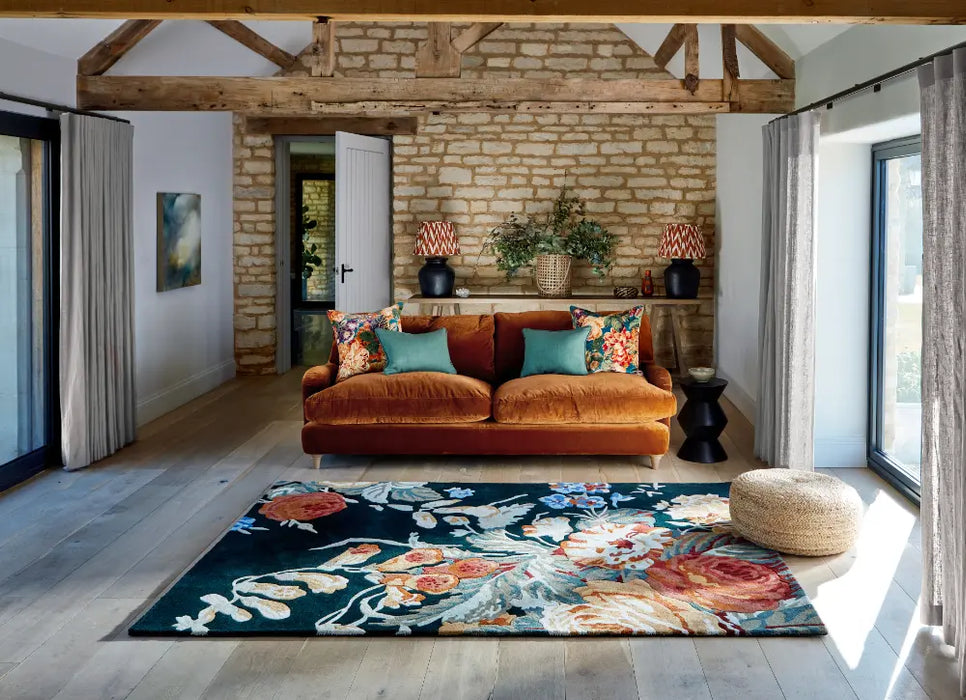 Sanderson Stapleton Park - Navy Burnt Orange 45318 Rug