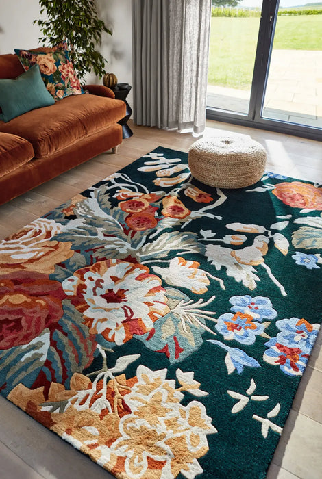 Sanderson Stapleton Park - Navy Burnt Orange 45318 Rug