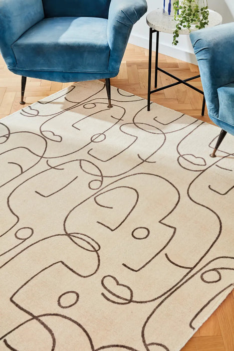 Scion Screen Printed Epsilon Charcoal 023801 Rug