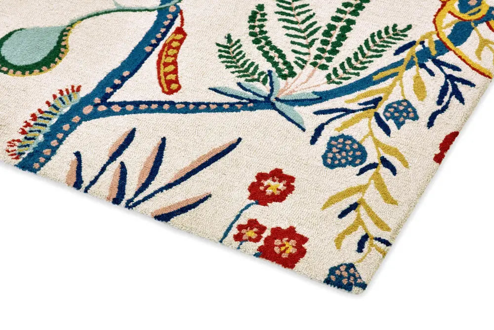 Scion Screen Printed Jackfruit & The Beanstalk Chai Sage 125706 Rug