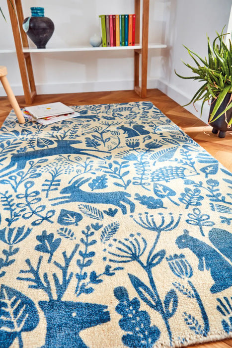 Scion Screen Printed Kelda Cobalt 023508 Rug