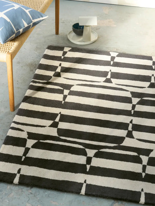 Lohko Stripe Charcoal 123105 Rug