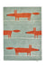 Scion scion hand tufted mr fox mint poppy 025313 Green, Orange Living Room Wool Rug.