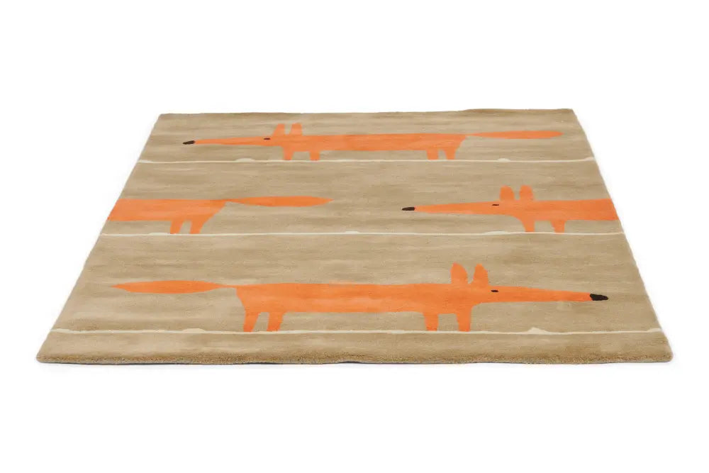 Scion Hand Tufted Mr Fox Cinnamon Orange 25303 Rug
