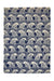 Scion scion screen printed ride the wave denim 125608 Blue Living Room Geometric Rug.