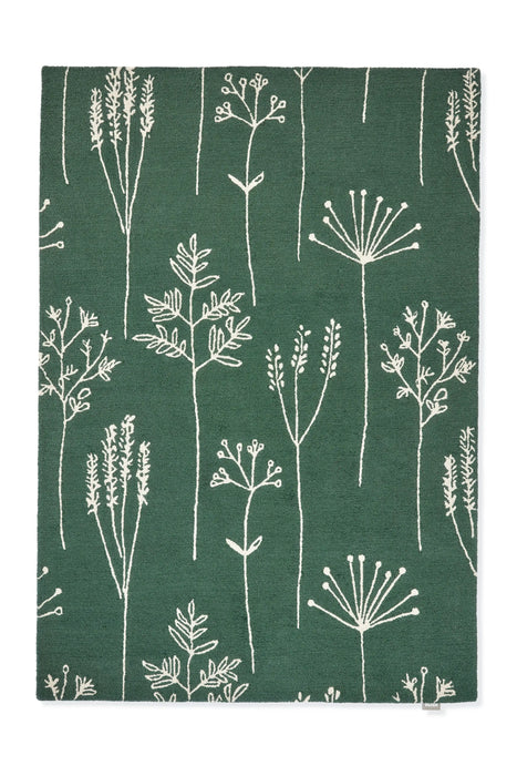 Scion scion screen printed stipa forest 126407 Green Living Room Geometric Rug.