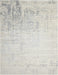 Nourison silk shadows sha10 sterling Grey, Ivory Living Room  Rug.