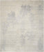 Nourison silk shadows sha14 ivory silver Grey, Ivory Living Room  Rug.
