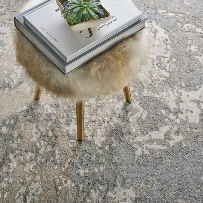 Nourison silk shadows sha17 sand  Living Room  Rug.