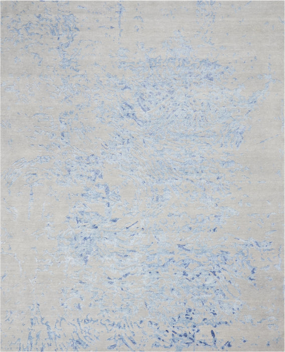 Nourison silk shadows sha18 grey blue Blue, Grey Living Room  Rug.