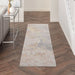 Nourison silk shadows sha20 silver Grey, Multicoloured Living Room  Rug.