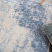 Nourison silky textures sly01 ivory blue Blue, Ivory Living Room Geometric Rug.