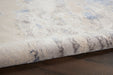 Nourison silky textures sly03 blue ivory grey Blue, Grey, Ivory Living Room Geometric Rug.