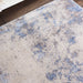 Nourison silky textures sly04 blue ivory grey Blue, Grey, Ivory Living Room Geometric Rug.