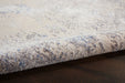 Nourison silky textures sly06 ivory grey Grey, Ivory Living Room Geometric Rug.