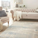 Nourison solace sla08 ivory grey blue Blue, Grey, Ivory Living Room Geometric Rug.