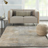 Nourison solace sla01 grey beige Grey, Beige Living Room Geometric Rug.