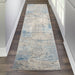 Nourison solace sla01 ivory grey blue Blue, Grey, Ivory, Multicoloured Living Room Geometric Rug.