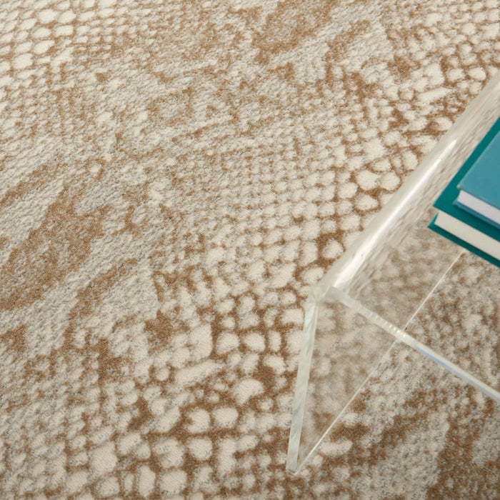 Nourison solace sla06 ivory beige Beige, Ivory Living Room Geometric Rug.