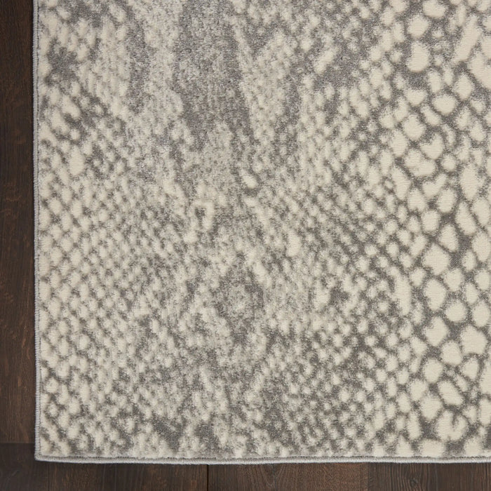 Nourison solace sla06 ivory grey Grey, Ivory Living Room Geometric Rug.