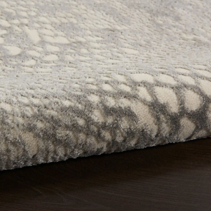 Nourison solace sla06 ivory grey Grey, Ivory Living Room Geometric Rug.