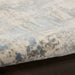 Nourison solace sla07 ivory grey blue Blue, Grey, Ivory Living Room Geometric Rug.