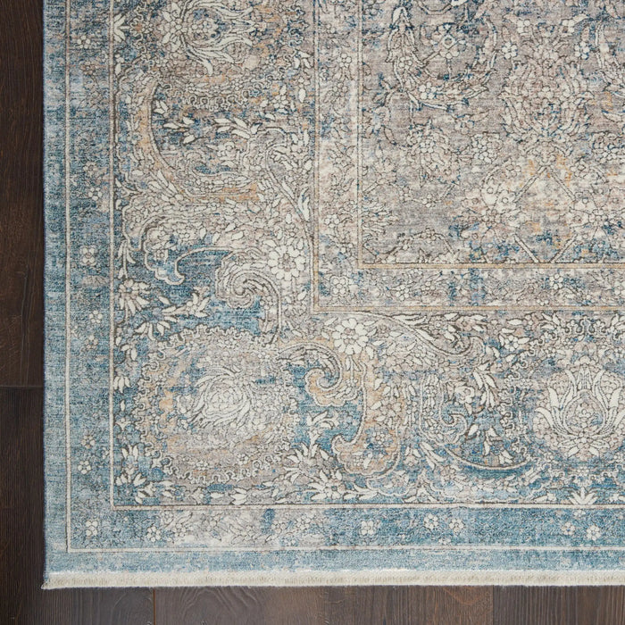 Nourison Delivered in 6 weeks   USA starry nights stn01 cream blue Blue, Ivory Living Room Moroccan Rug.