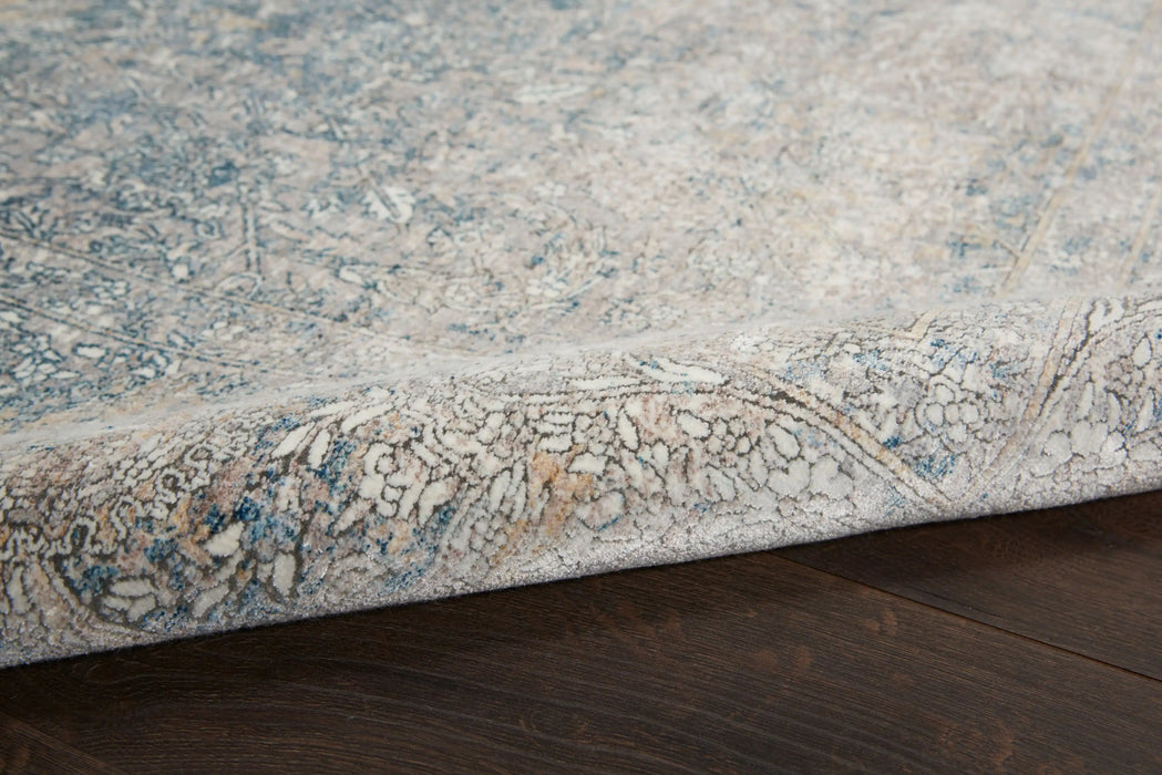 Nourison Delivered in 6 weeks   USA starry nights stn01 cream blue Blue, Ivory Living Room Moroccan Rug.