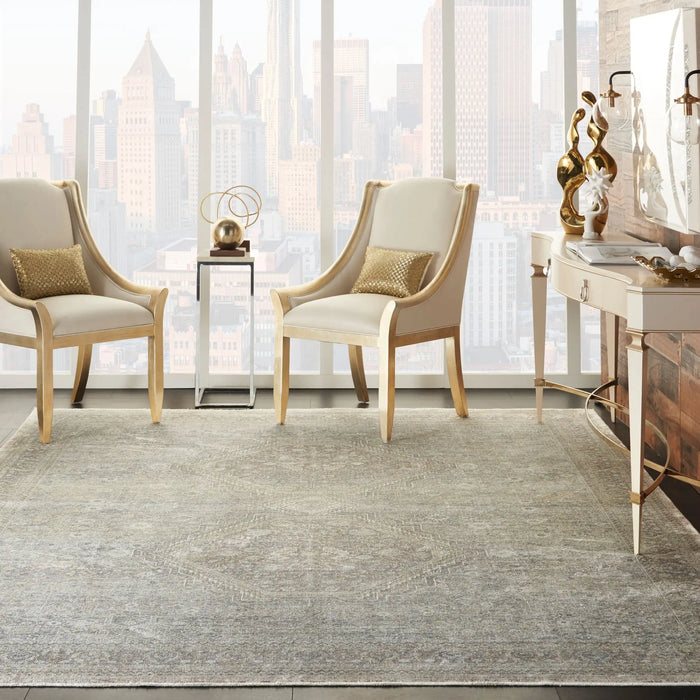 Nourison Delivered in 6 weeks   USA starry nights stn04 cream grey Grey, Ivory Living Room Moroccan Rug.