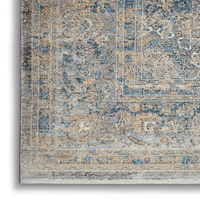 Nourison Delivered in 6 weeks   USA starry nights stn06 cream blue Blue, Ivory Living Room Moroccan Rug.