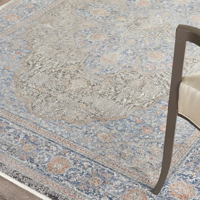 Nourison Delivered in 6 weeks   USA starry nights stn07 blue Blue Living Room Moroccan Rug.