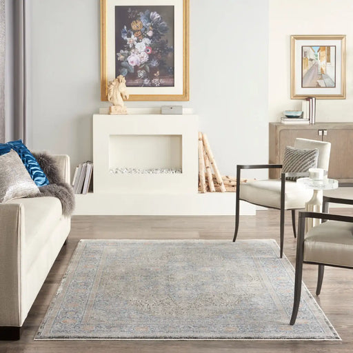 Nourison Delivered in 6 weeks   USA starry nights stn07 blue Blue Living Room Moroccan Rug.