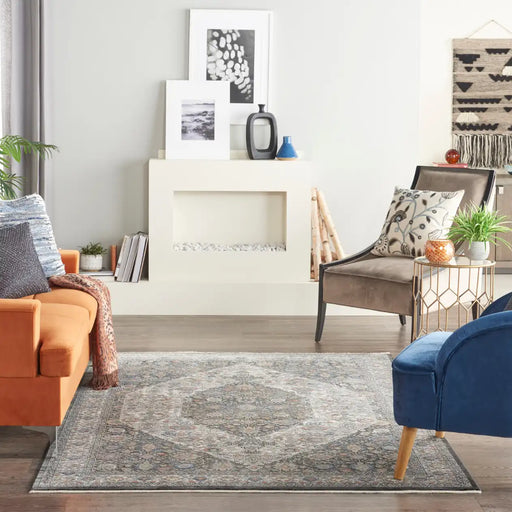 Nourison Delivered in 6 weeks   USA starry nights stn11 grey blue Blue, Grey Living Room Moroccan Rug.