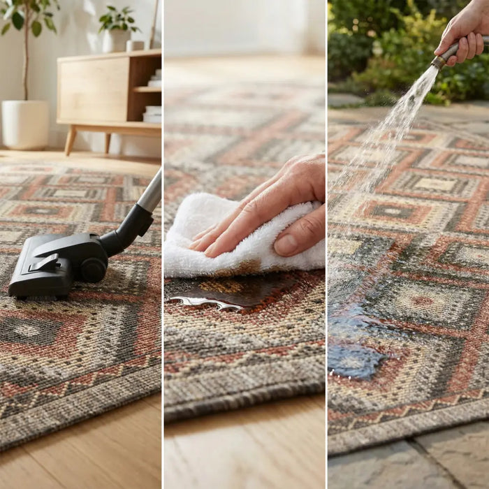 SUMAC Indoor Outdoor SUM101 Brown Rust Rug
