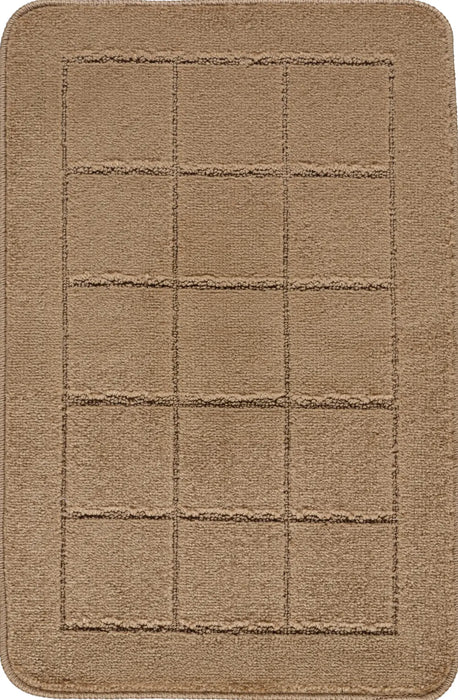 NOELLE Piece Machine Washable Non-Slip Brown Bathroom Rug Set Brown