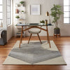Nourison symmetry smm06 ivory grey Grey, Ivory Living Room  Rug.