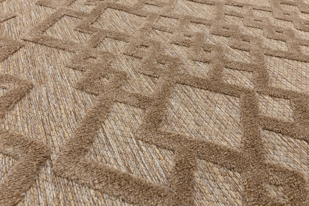 Asiatic salta sa04 brown links Brown Living Room Geometric Rug.