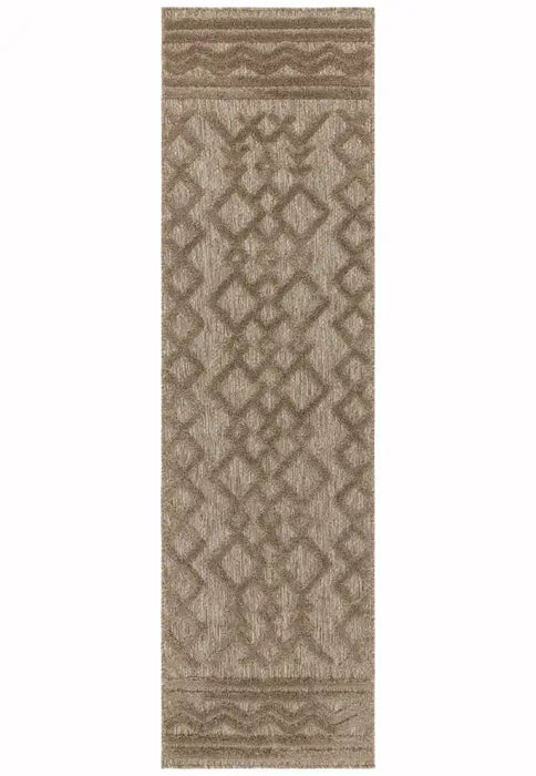 Asiatic salta sa04 brown links Brown Living Room Geometric Rug.