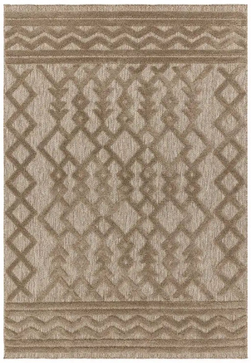 Asiatic salta sa04 brown links Brown Living Room Geometric Rug.