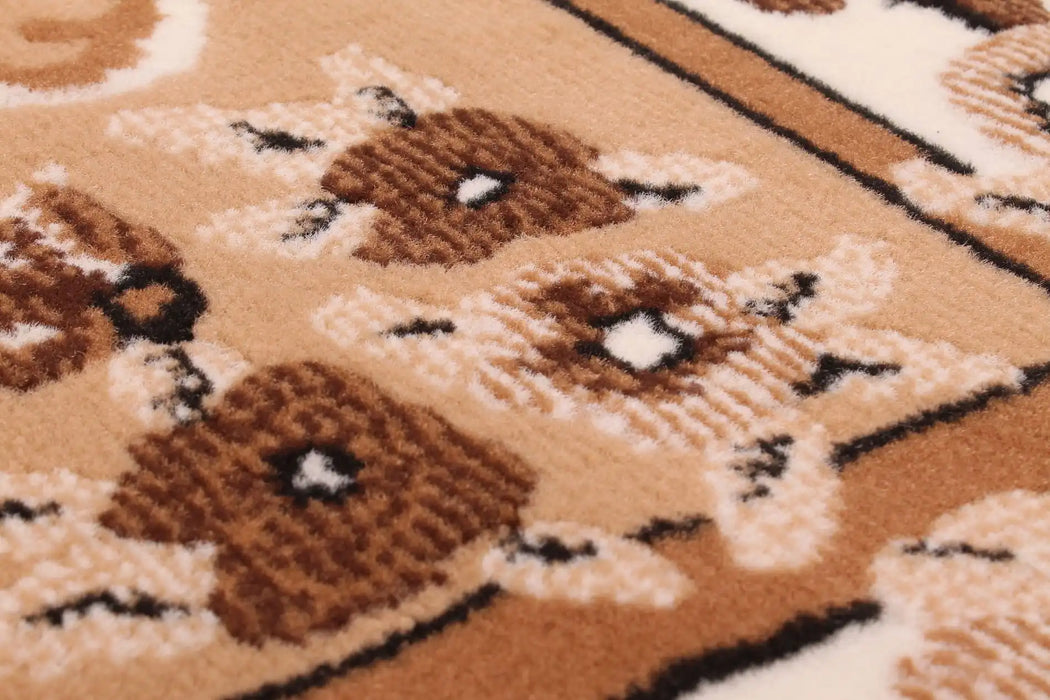 Rug Style traditional poly sandringham berber Beige Living Room Moroccan Rug.