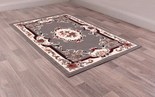 Rug Style traditional poly sandringham grey Grey Living Room Moroccan Rug.