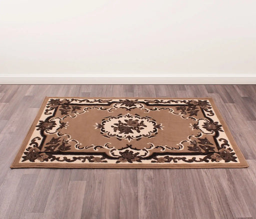 Rug Style traditional poly sandringham taupe Beige Living Room Moroccan Rug.