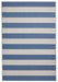 Think Rugs santa monica 48644 blue light beige Blue, Beige Living Room Flat Weave Rug.