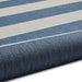 Think Rugs santa monica 48644 blue light beige Blue, Beige Living Room Flat Weave Rug.