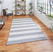 Think Rugs santa monica 48644 grey light beige Grey, Beige Living Room Flat Weave Rug.